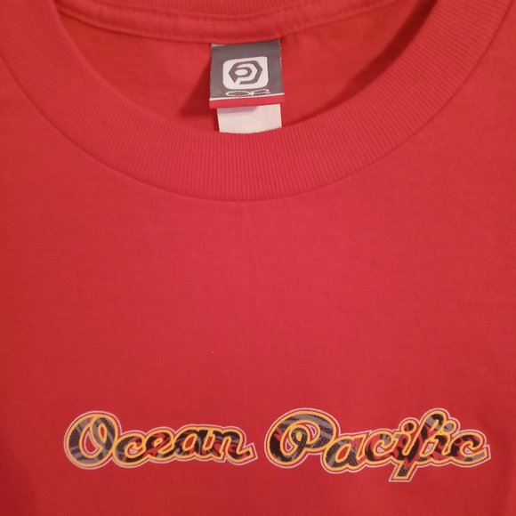 OG OP NWOT OCEAN PACIFIC MENS RED SHIRT SZ XL - Picture 2 of 4